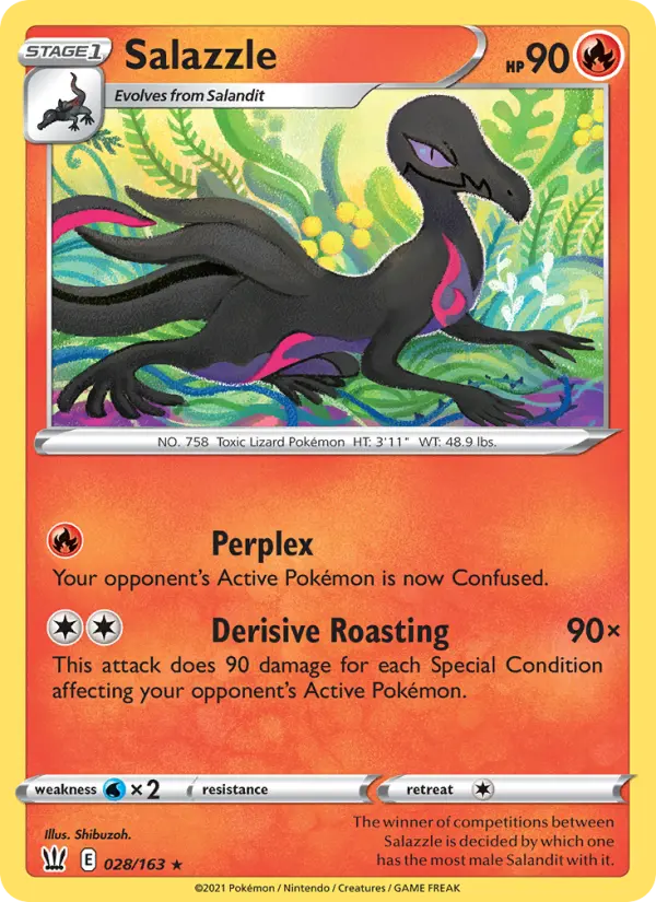 Salazzle, Pokémon card