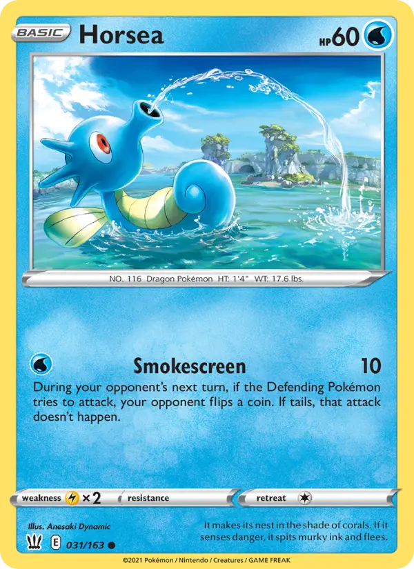 Horsea, Pokémon card