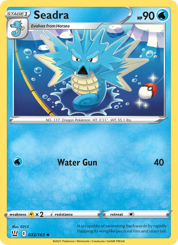 Seadra, Pokémon card