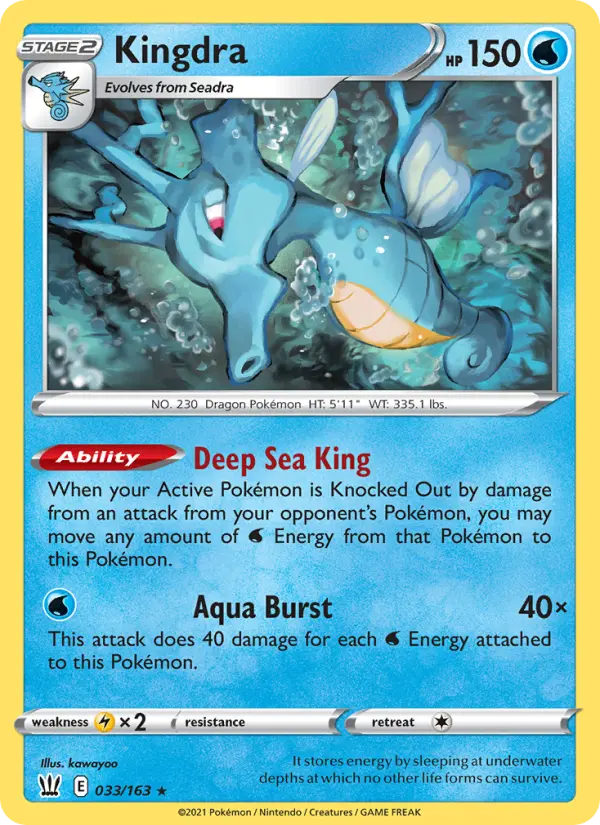 Kingdra, Pokémon card