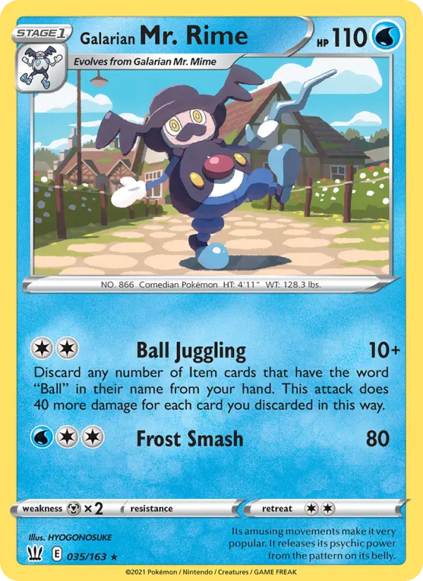 Galarian Mr. Rime, Pokémon card