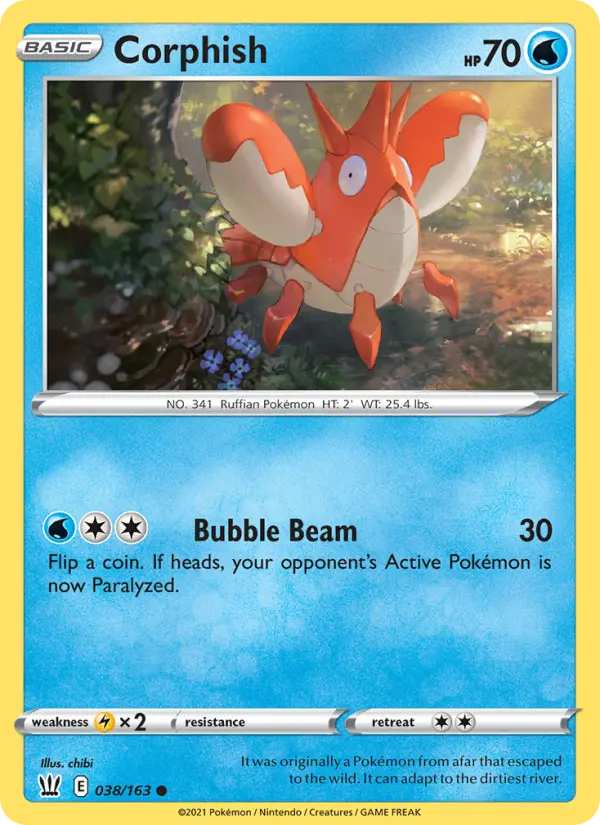 Corphish, Pokémon card