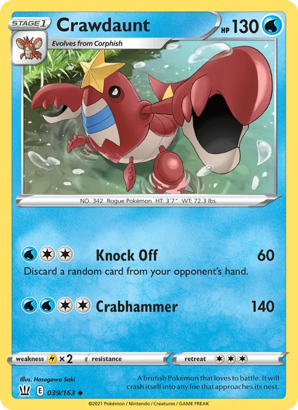 Crawdaunt, Pokémon card