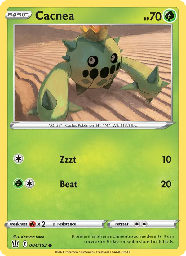 Cacnea, Pokémon card