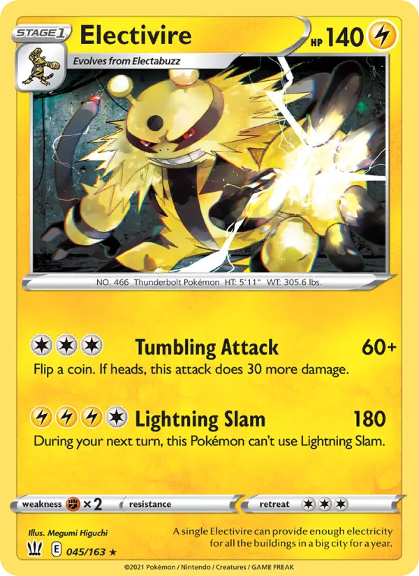 Electivire, Pokémon card
