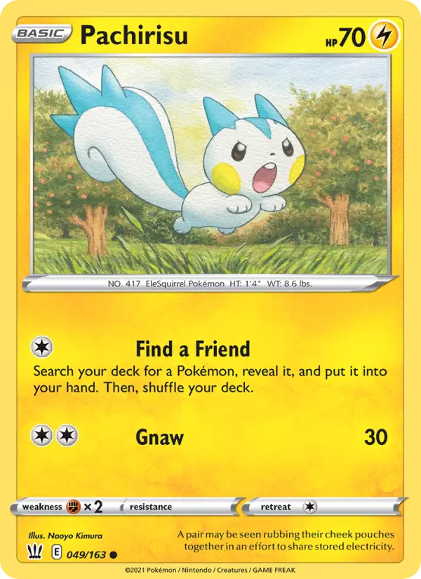 Pachirisu, Pokémon card
