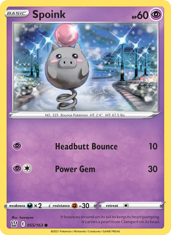 Spoink, Pokémon card