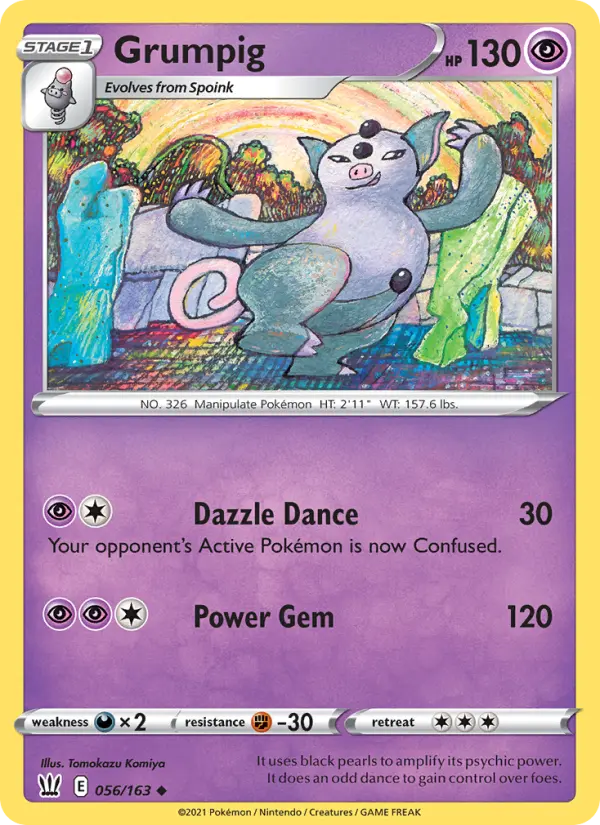 Grumpig, Pokémon card