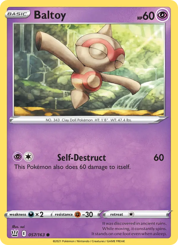 Baltoy, Pokémon card