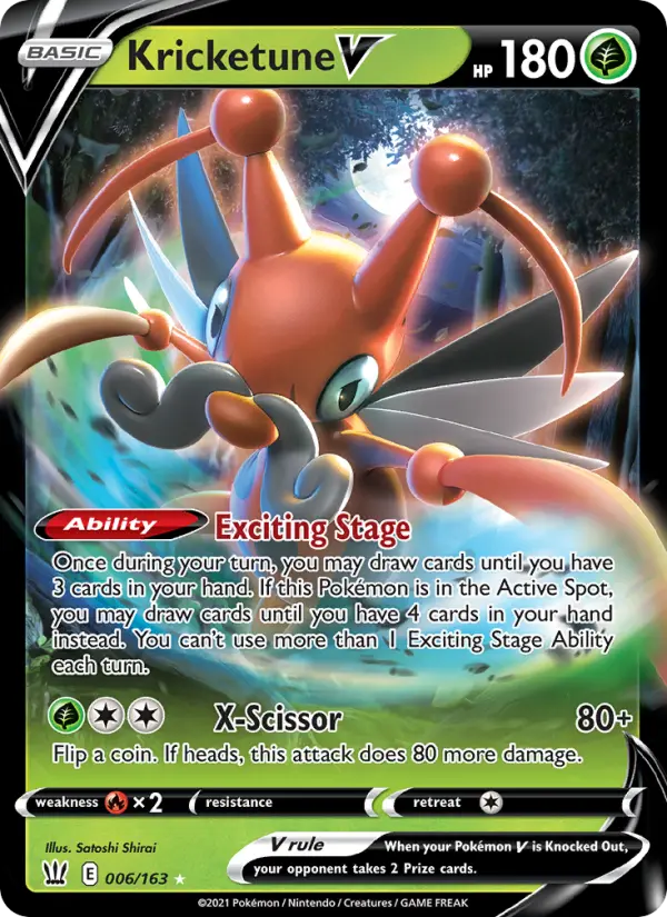 Kricketune V, Pokémon card