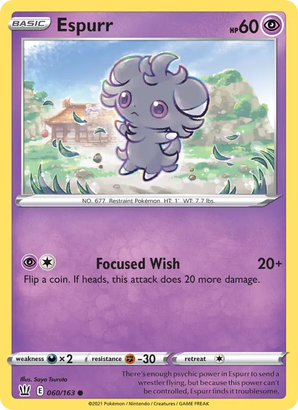 Espurr, Pokémon card