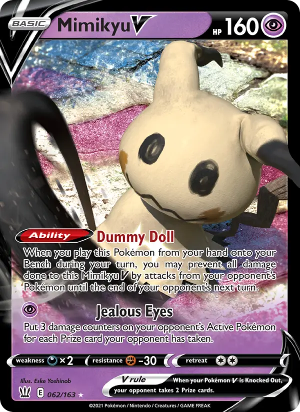 Mimikyu V, Pokémon card