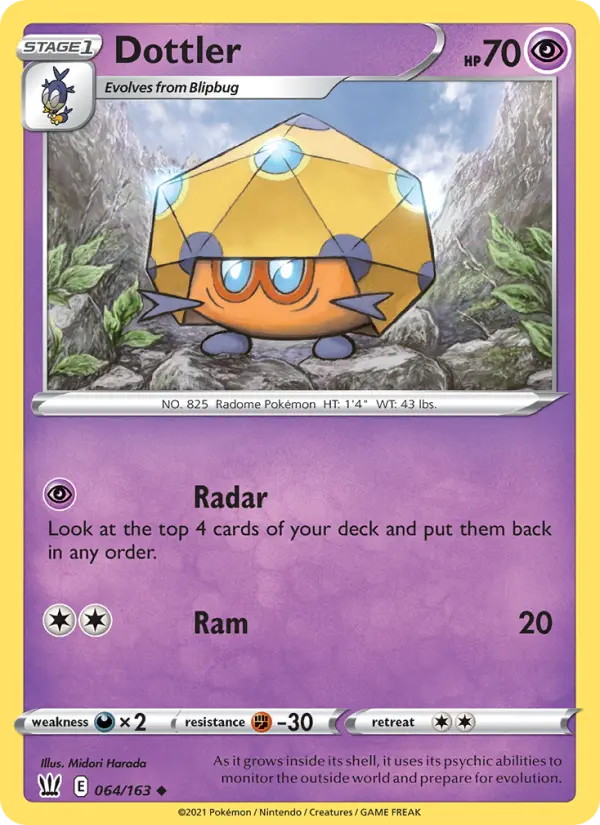 Dottler, Pokémon card