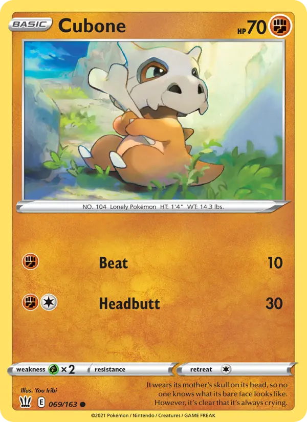 Cubone, Pokémon card