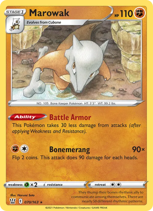 Marowak, Pokémon card