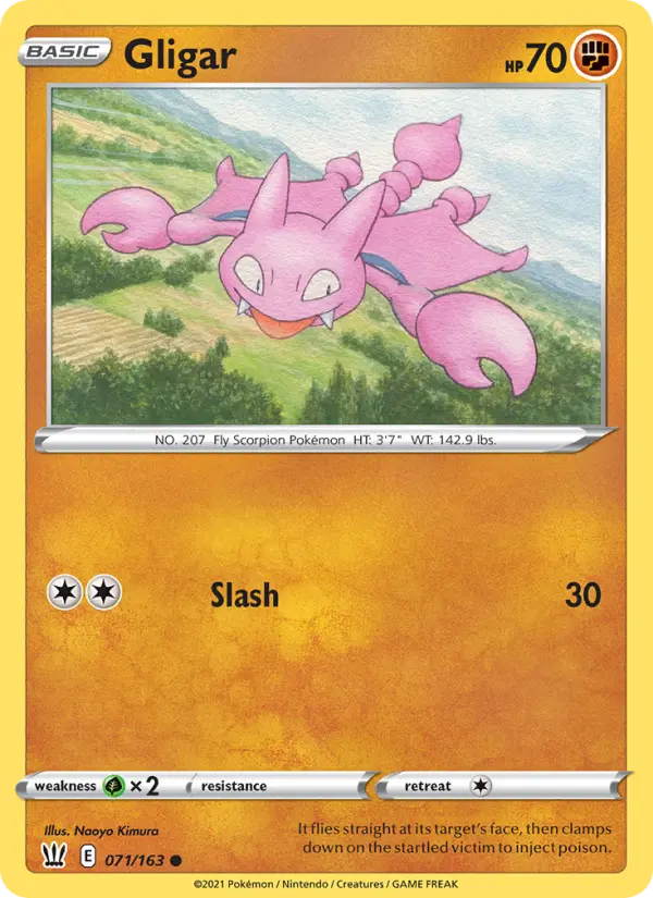 Gligar, Pokémon card