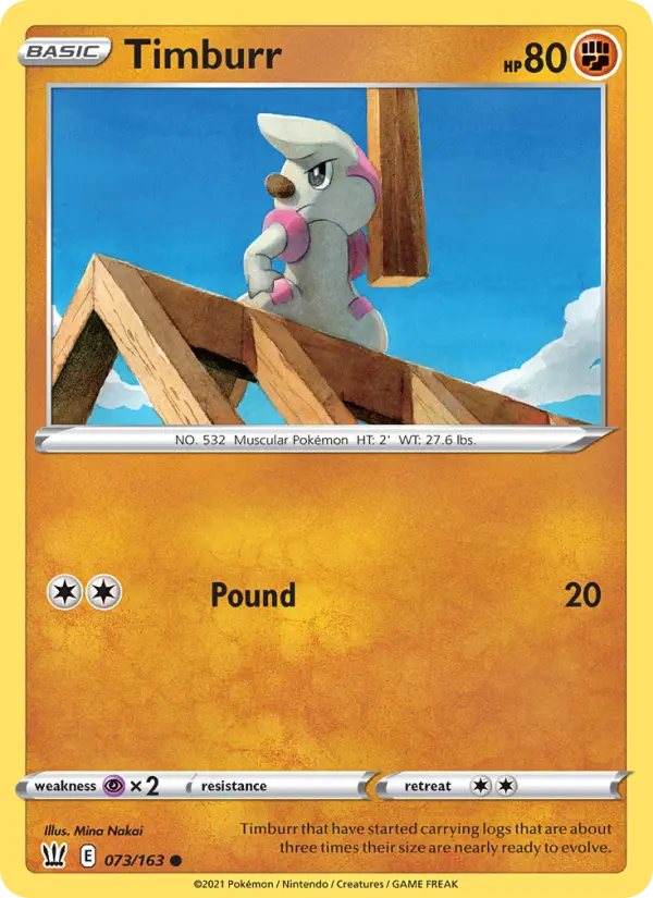 Timburr, Pokémon card