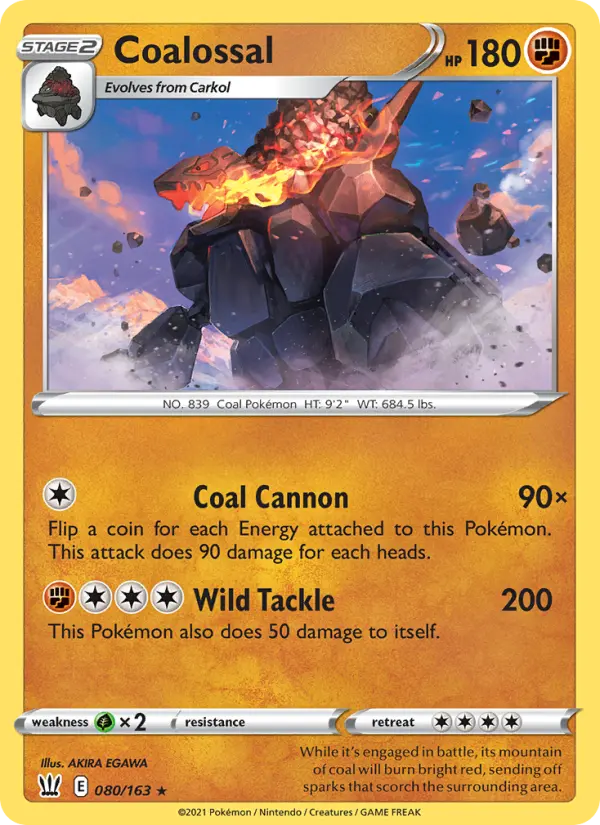 Coalossal, Pokémon card