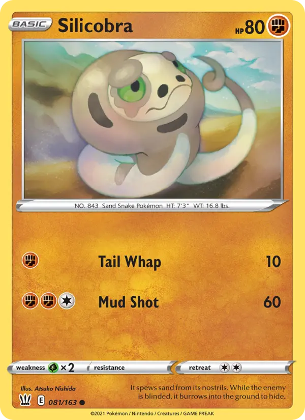 Silicobra, Pokémon card