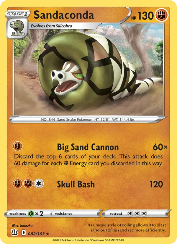 Sandaconda, Pokémon card