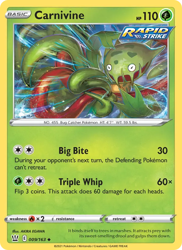 Carnivine, Pokémon card