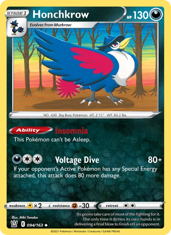 Honchkrow, Pokémon card