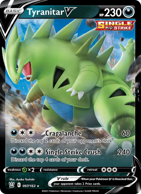 Tyranitar V, Pokémon card