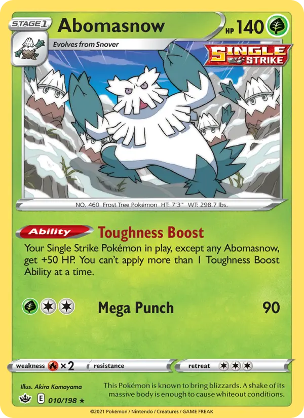 Abomasnow, Pokémon card