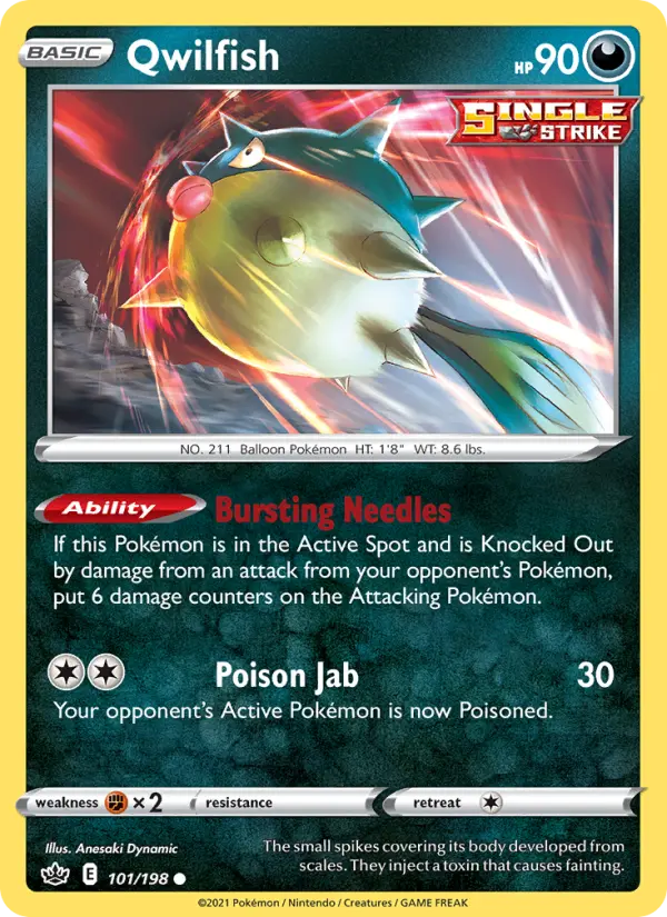 Qwilfish, Pokémon card