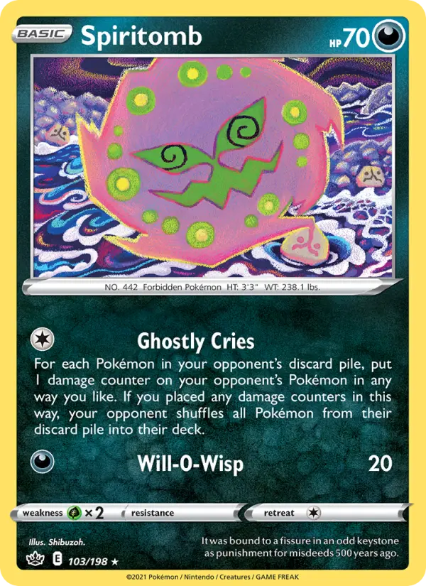 Spiritomb, Pokémon card