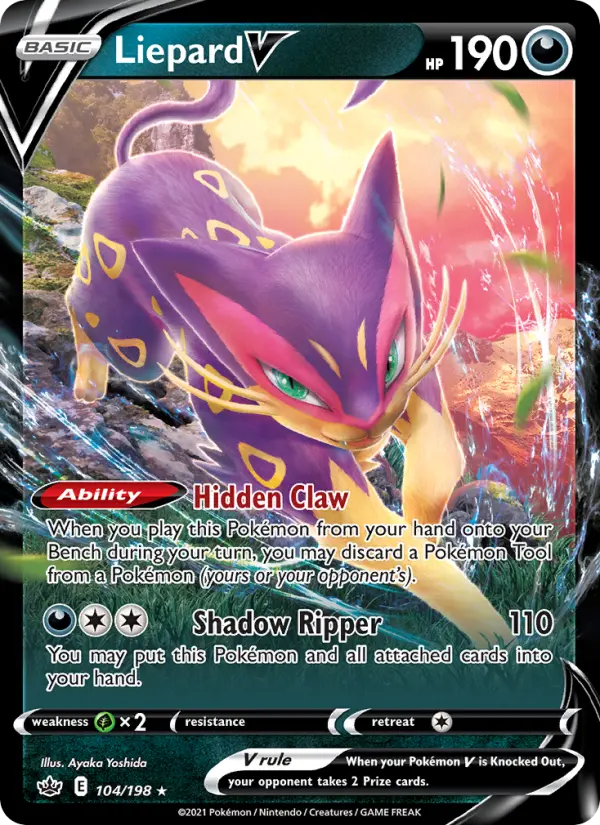 Liepard V, Pokémon card