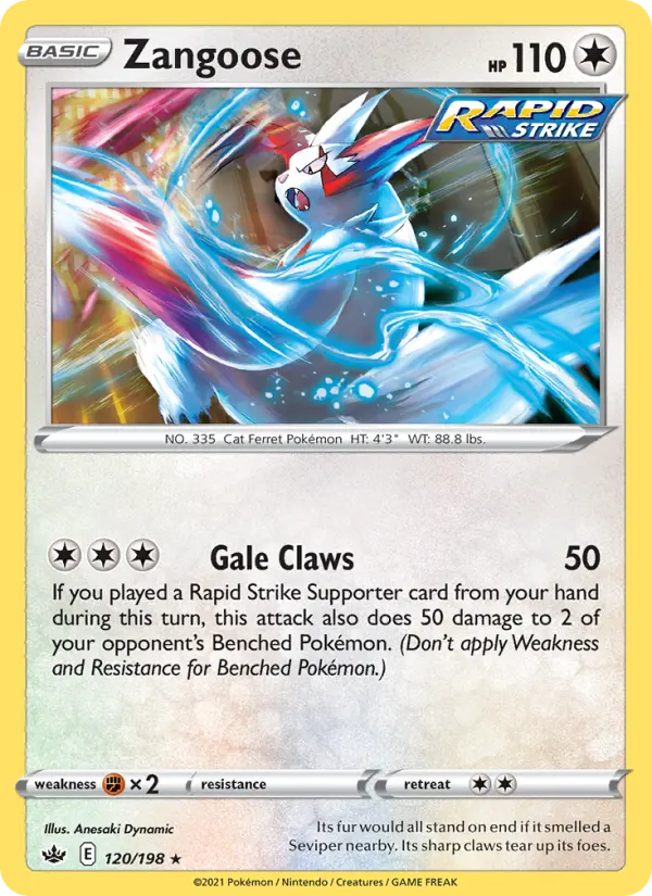 Zangoose, Pokémon card