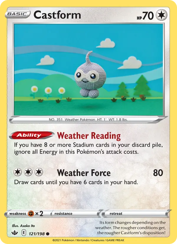 Castform, Pokémon card
