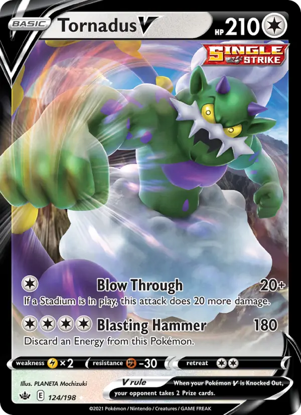 Tornadus V, Pokémon card