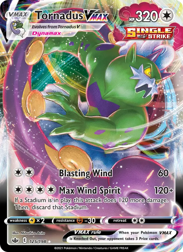 Tornadus VMAX, Pokémon card