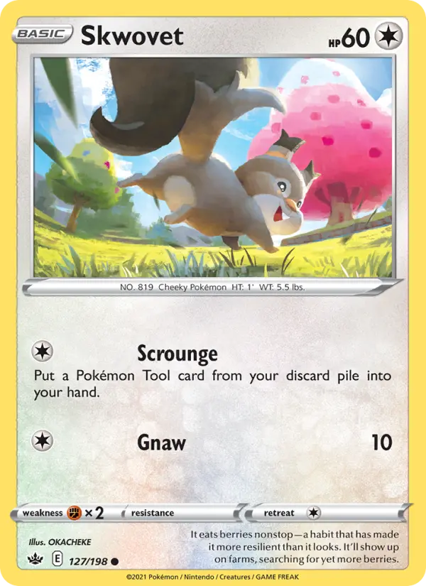 Skwovet, Pokémon card