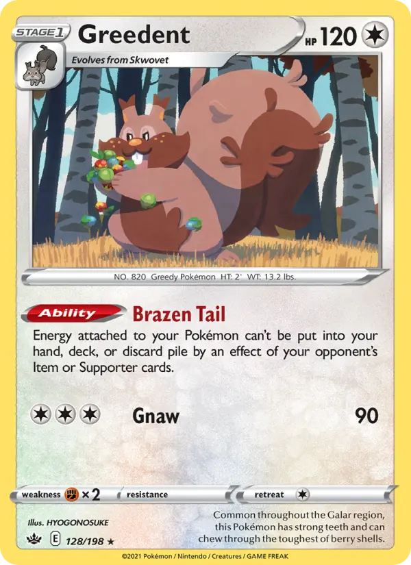 Greedent, Pokémon card