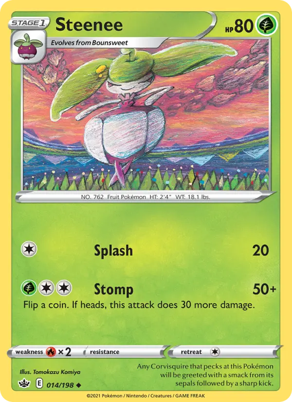 Steenee, Pokémon card