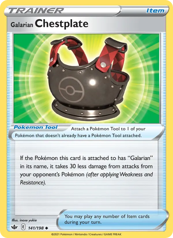 Galarian Chestplate, Pokémon card