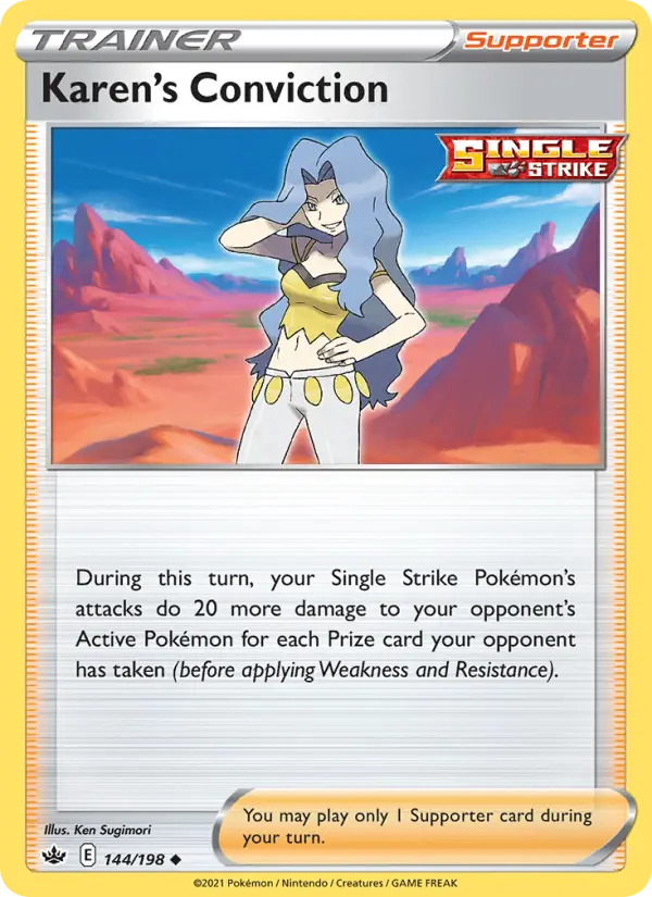 Karen's Conviction, Pokémon card