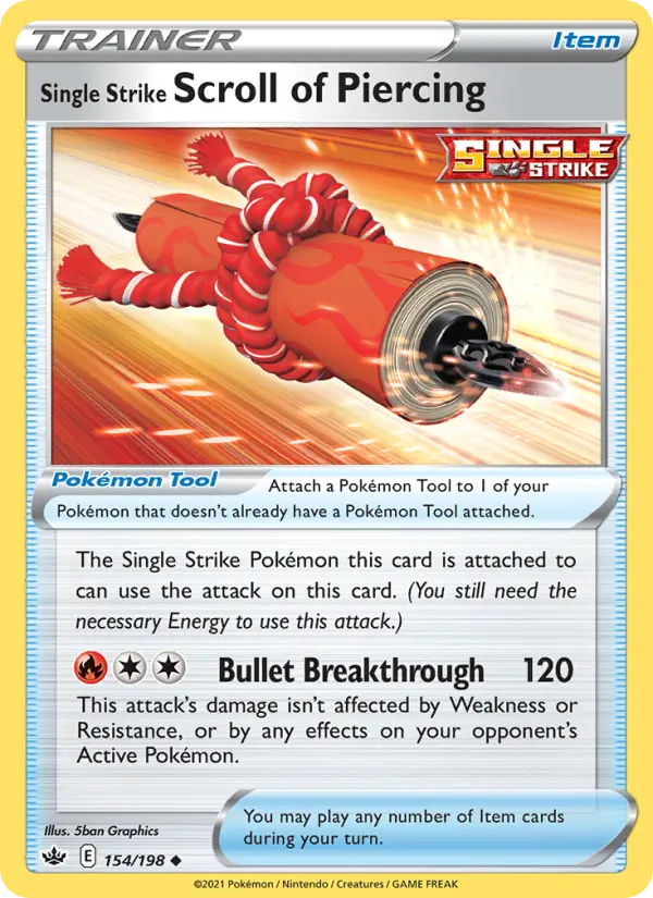 Single Strike Scroll of Piercing, Pokémon card