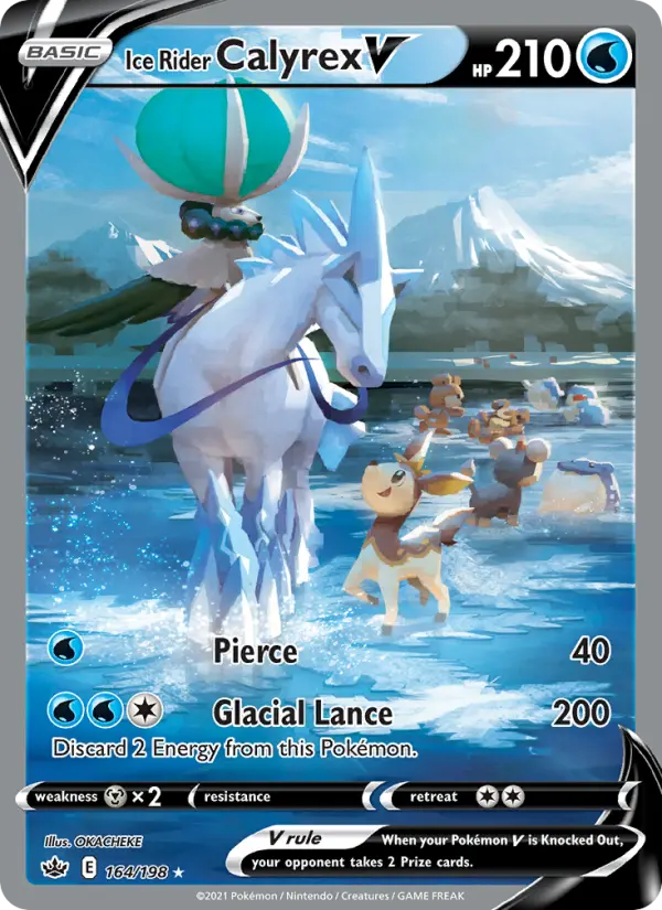 Ice Rider Calyrex V, Pokémon card