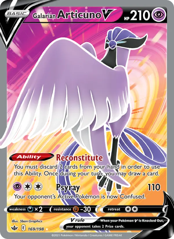 Galarian Articuno V, Pokémon card