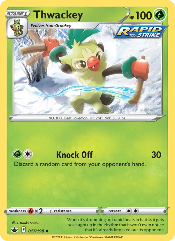 Thwackey, Pokémon card