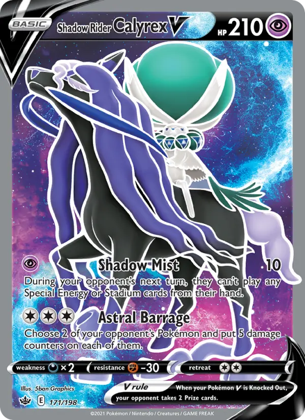 Shadow Rider Calyrex V, Pokémon card