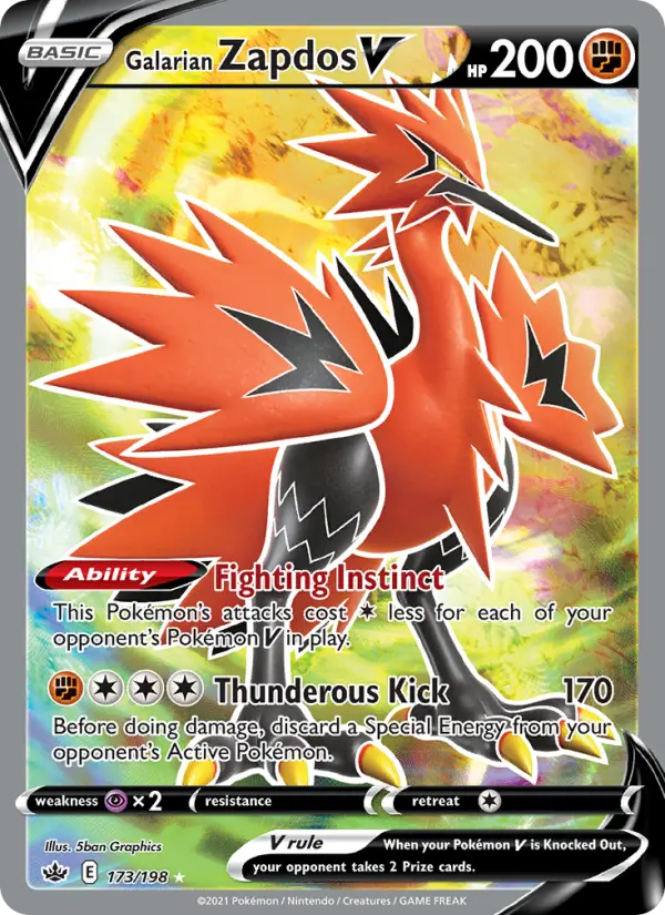 Galarian Zapdos V, Pokémon card