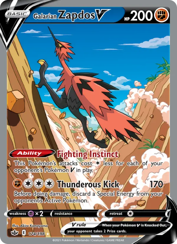 Galarian Zapdos V, Pokémon card