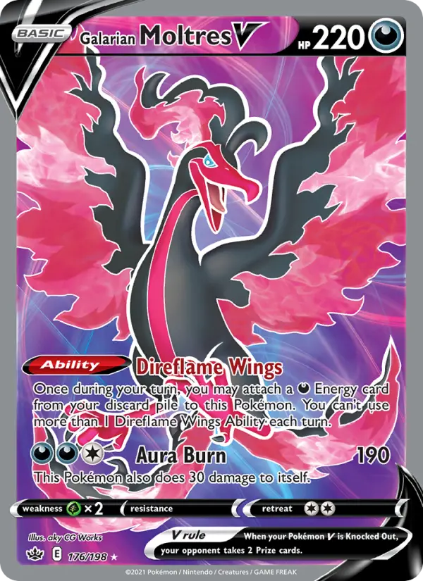 Galarian Moltres V, Pokémon card