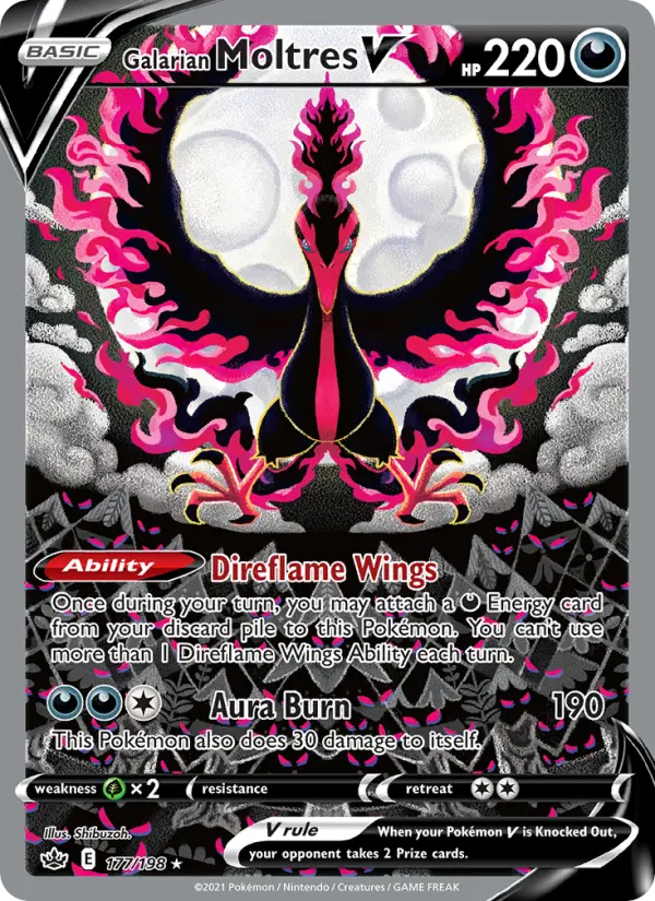 Galarian Moltres V, Pokémon card