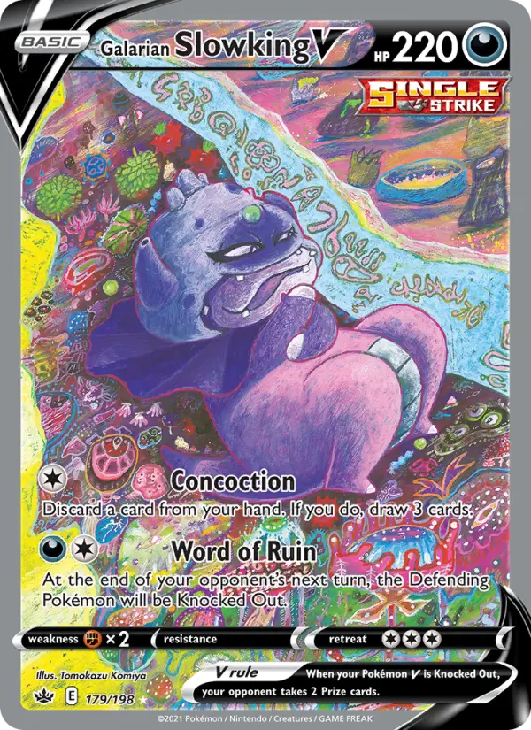 Galarian Slowking V, Pokémon card